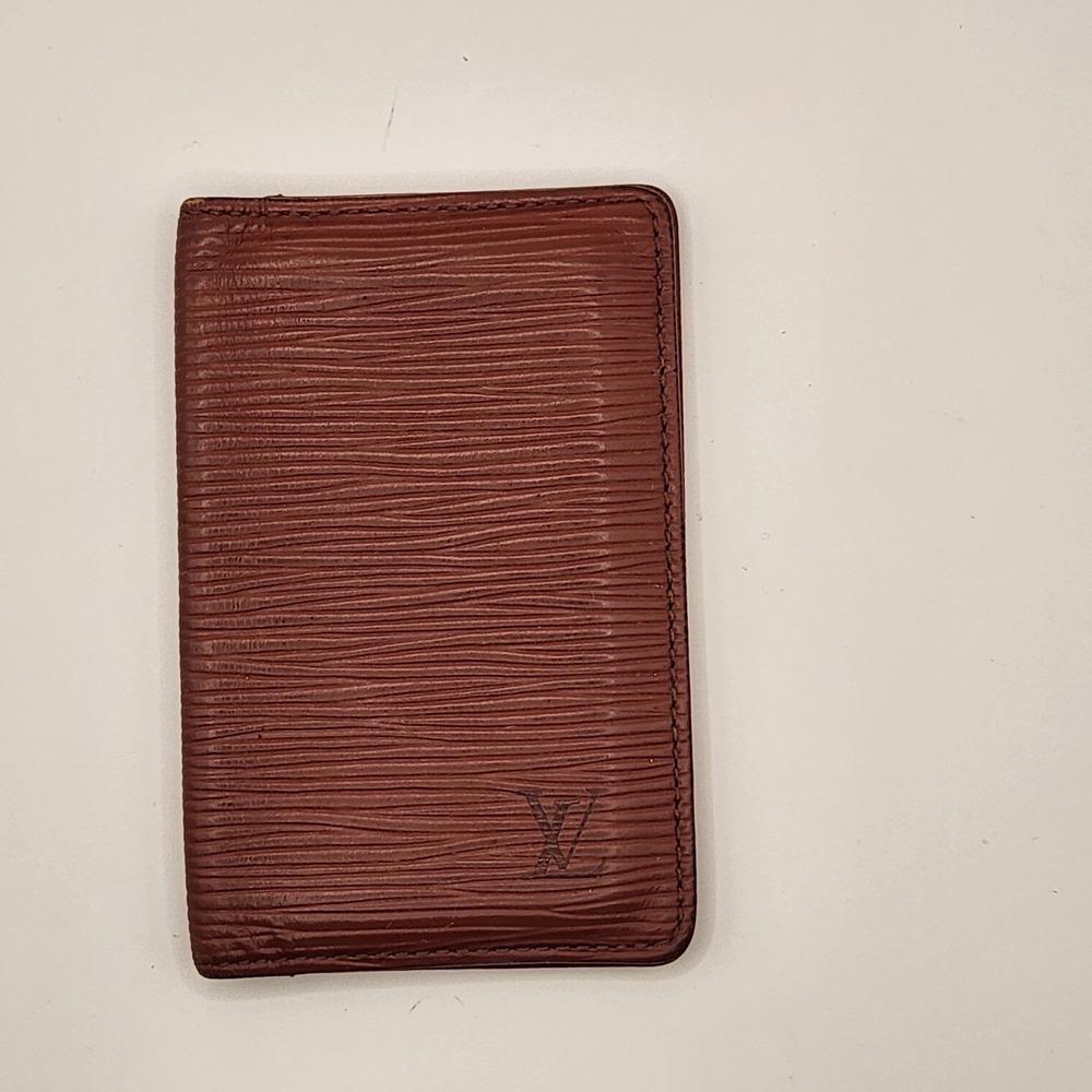 Louis Vuitton Epi Leather Pocket Organizer Kenyan Fawn Wallet Card Case Spain